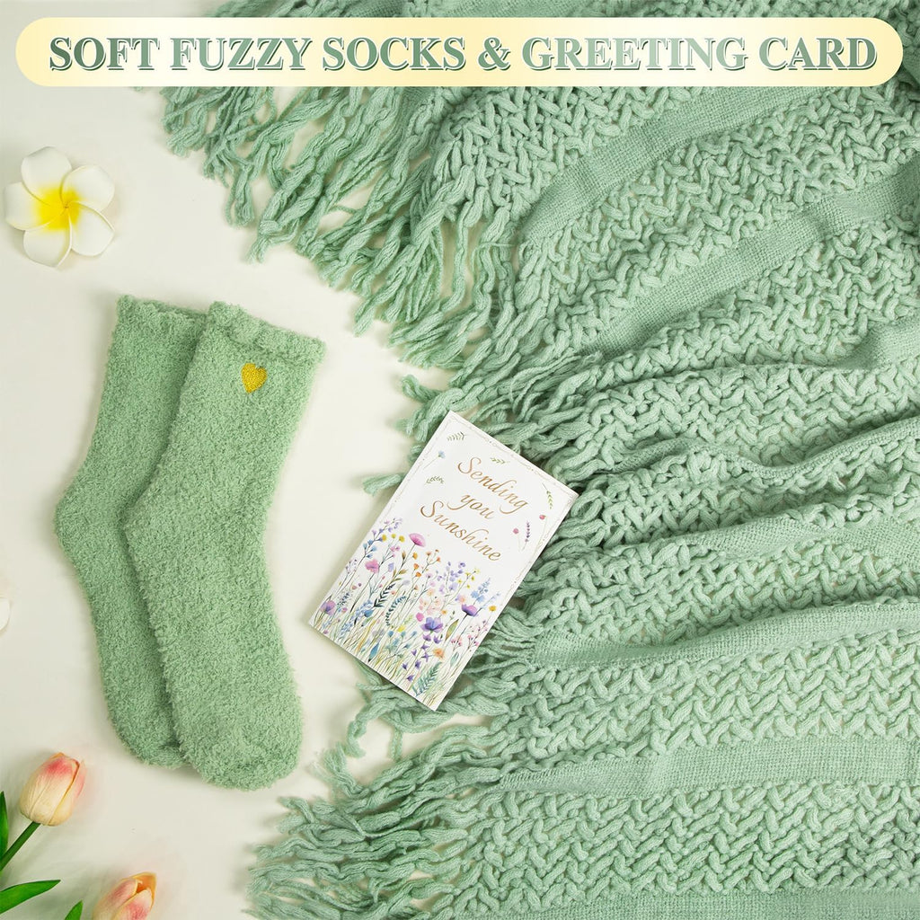 Christmas Gifts for Women, 11 PCS Unique Birthday Gifts for Women, Self Care Gift Baskets, Thank You, Get Well, Sympathy Inspirational Friendship Gifts for Mom, Grandma, Sister,Friends (Sage Green)