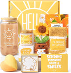 Gift Baskets for Women, 9pcs Birthday Gifts for Teenage Girls, Best Christmas Ideas Box w/Coquette Bow Aesthetic Cup Trendy Stuff for Her Teen Girl Sister Friend Friendship Sweet 16th 18th 21st Bday