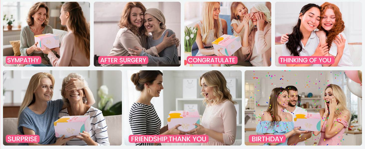 Get Well Soon Care Package for Women, 12 Pcs Deluxe Self-Care Gift Box with Pink Cozy Blanket, Tumbler, Candle & Spa Feel Better Basket – After Surgery, Thinking of You, Encouragement Recovery Gifts