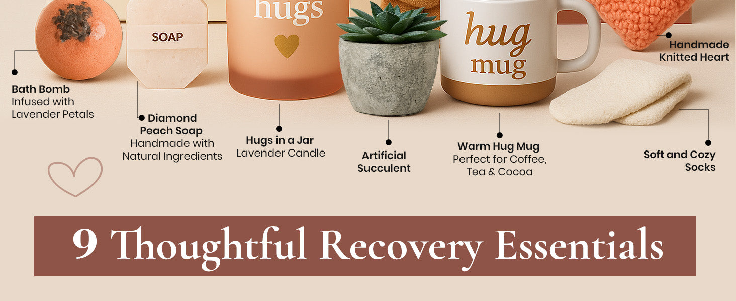 Get Well Soon Gift Baskets for Women - After Surgery Recovery Cancer Care Package for Women, Self Care, Chemo Basket, Thinking of you and Feel Better Gifts - Sympathy Box for Sick Friend Post Surgery