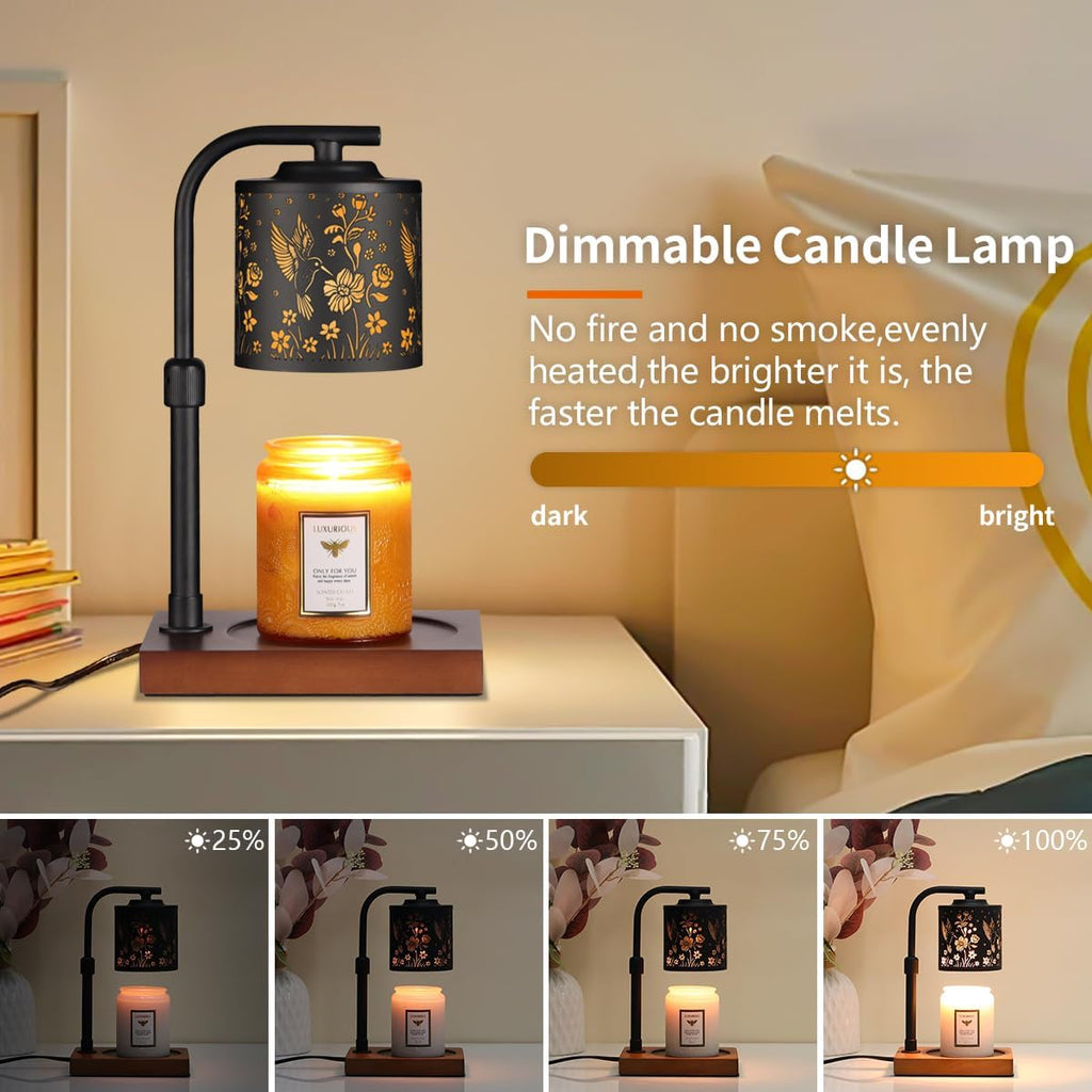 Candle Warmer Lamp with Adjustable Height Dimmable for New Home Decor Electric Candle Warmer for Jar Candles Birthday Gifts for Women Mom(Hummingbird)