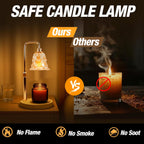 Candle Warmer Lamp with Timer and Dimmer, Electric Wax Warmers for Scented Candles with 5 Brightness Settings, Anti-Glare Lamp with Adjustable Height, Home Decor, Gift for Christmas, Birthday