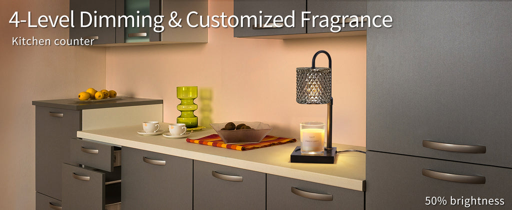 Candle Warmer Lamp with Timer Dimmer Adjustable Height, Candle Warmer with 2 Bulbs for Jar Candles, Home Decor, Women Brithday