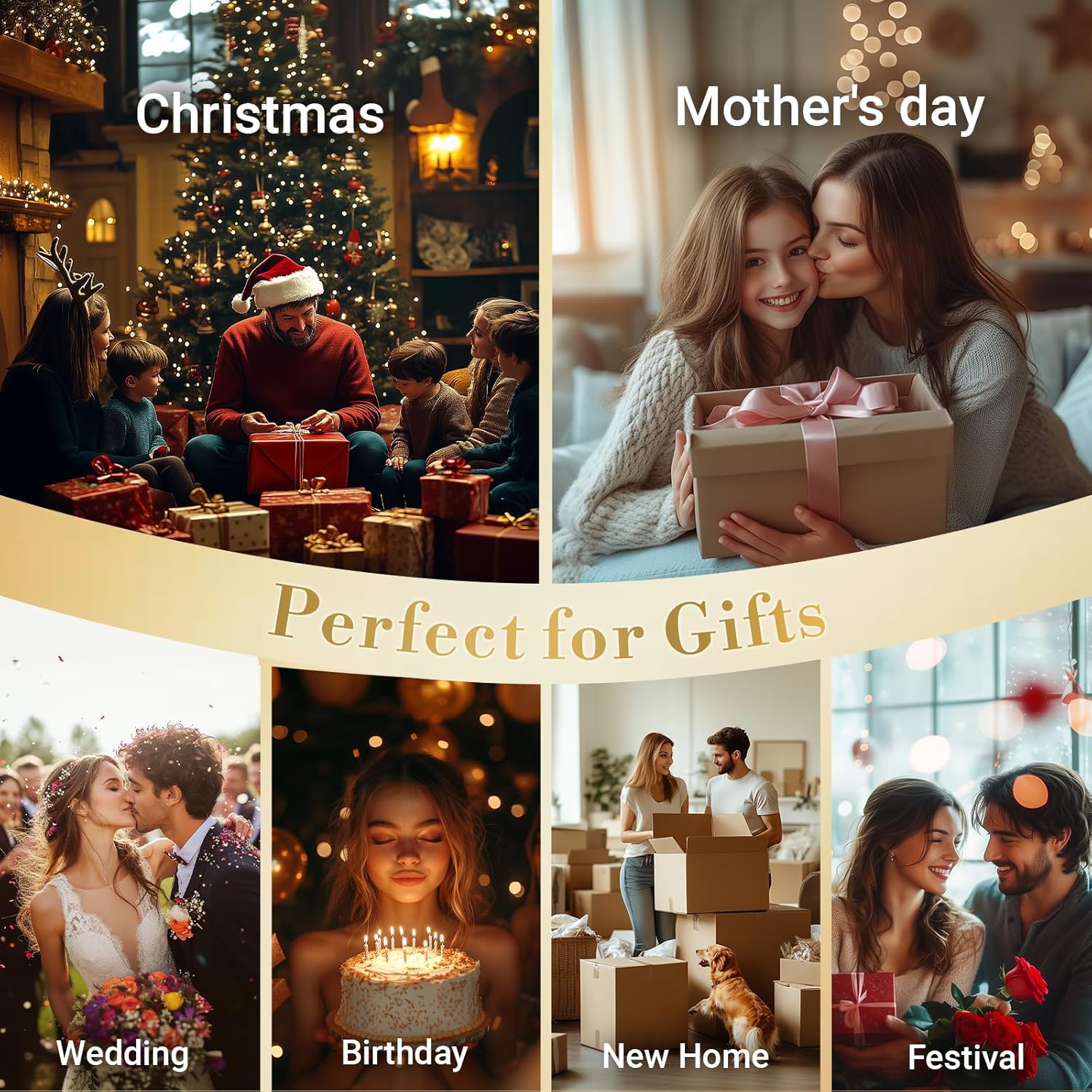 Marycele Candle Warmer Lamp for Yankee Candles, Christmas Birthday Gifts for Mom Women Sister Her, House Warming Gifts, Thanksgiving Decorations for Office Room Home Decor, Clear Wax Warmer with Timer