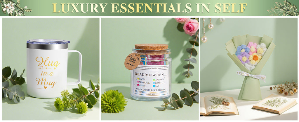 Christmas Gifts for Women, 11 PCS Unique Birthday Gifts for Women, Self Care Gift Baskets, Thank You, Get Well, Sympathy Inspirational Friendship Gifts for Mom, Grandma, Sister,Friends (Sage Green)