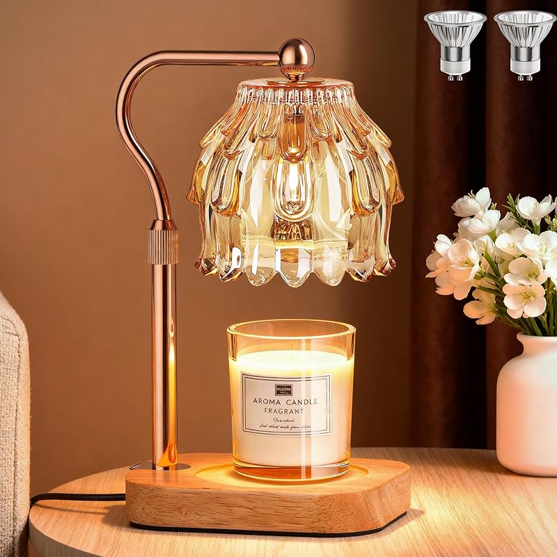 Candle Warmer Lamp with Timer Dimmer - Christmas Birthday Gift for Women Mom, Electric Wax Melter Warmer Adjustable Height for Jar Candles Housing Warming Home Decor