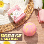 Birthday Gifts for Women Self Care Get Well Soon Gifts, Rose Relaxing Spa Gifts Box Care Package Basket w/ Luxury Flannel Blanket 40 oz Tumbler, Christmas Gifts Set for Mom Her Wife Girlfriend Sister