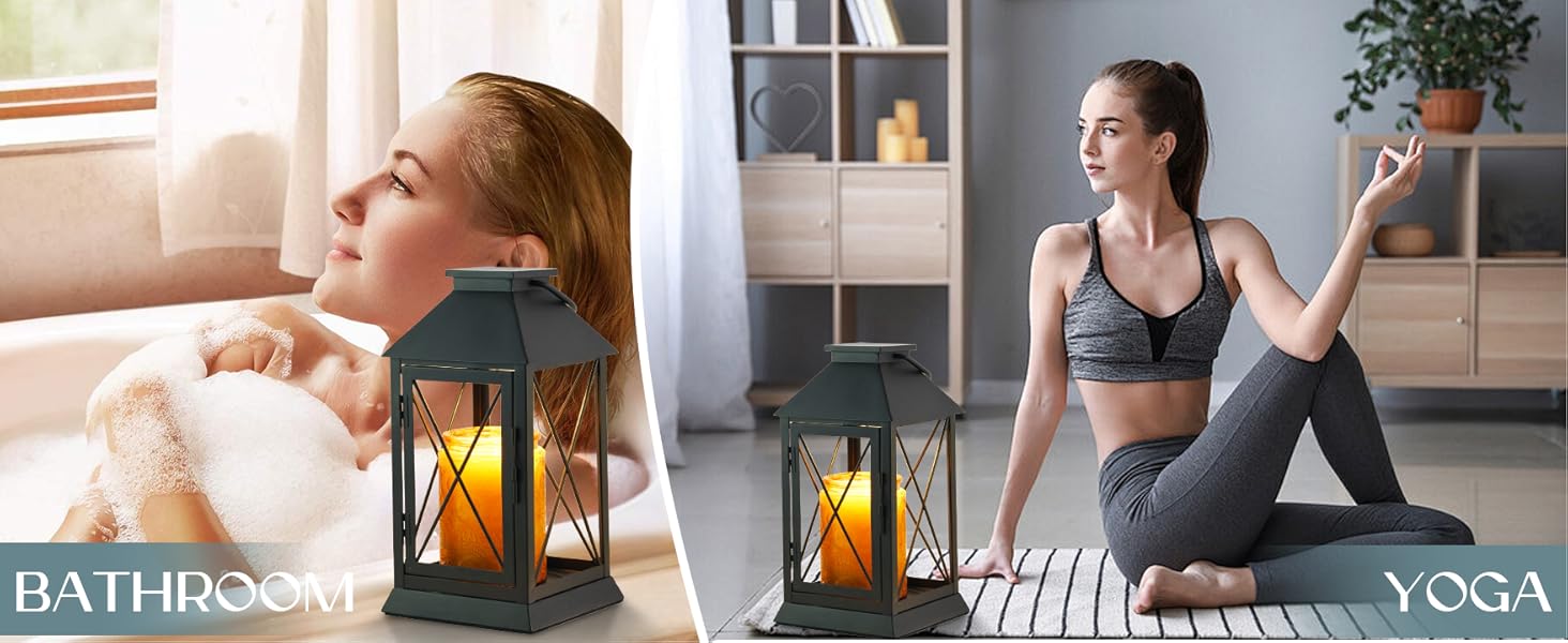 Candle Warmer Lamp with Timer,Compatible with 3 Wick Candles/Large Candel Jars,Vintage Lamp Candle Warmer Lantern,Dimmable Candle Lamp Warmer Farmhouse,Fully Enclosed Designed and Hanging Up-Black