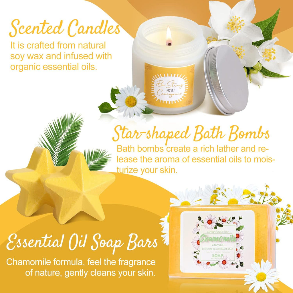 Get Well Soon Gift Baskets for Women, 9pcs Care Package for Women, After Surgery Recovery Gifts, Feel Better Set Thinking Of You - Sending You Hug Sunshine Box for Sick Friend