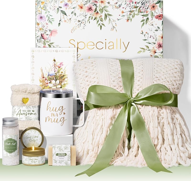 Self Care Gifts for Women Get Well Soon Gifts, Birthday Gifts for Women Care Package, Sympathy Gift Baskets Spa Gifts Set, Thinking of You Inspirational Christmas Gifts for Mom Her Friend Sister Wife