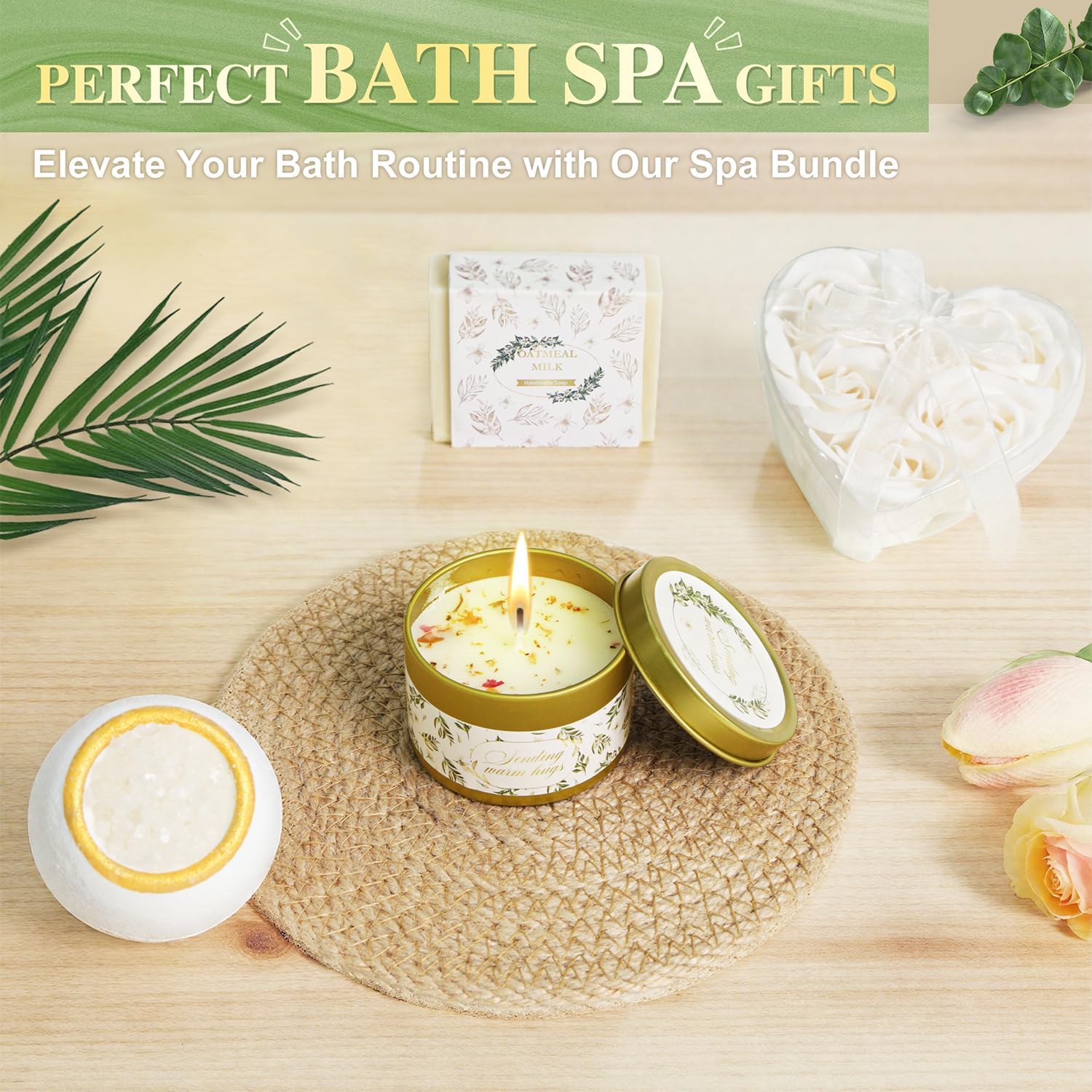 Christmas Gifts for Women, 11 PCS Unique Birthday Gifts for Women, Self Care Gift Baskets, Thank You, Get Well, Sympathy Inspirational Friendship Gifts for Mom, Grandma, Sister,Friends (Sage Green)