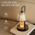 Candle Warmer Lamp with Timer – Dimmable Wax Warmer for Room Decor, Height Adjustable Candle Lamp for Mom Christmas Gifts, Birthday Gifts for Women, House Warming Gifts for New Home Decor with 2 Bulbs