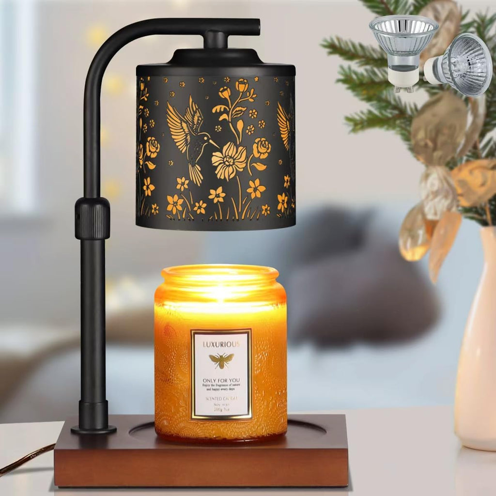 Candle Warmer Lamp with Adjustable Height Dimmable for New Home Decor Electric Candle Warmer for Jar Candles Birthday Gifts for Women Mom(Hummingbird)