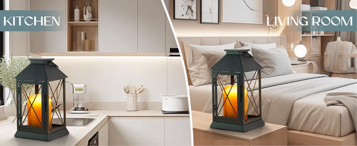 Candle Warmer Lamp with Timer,Compatible with 3 Wick Candles/Large Candel Jars,Vintage Lamp Candle Warmer Lantern,Dimmable Candle Lamp Warmer Farmhouse,Fully Enclosed Designed and Hanging Up-Black