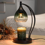 Candle Warmer Lamp with Timer Dimmer - Candle Light Warmer for Jar Candles with 2 Bulbs - Electric Candle Lamp Wax Warmer for Scented Wax Housewarming Gifts New Home Decor for Women Purple Black