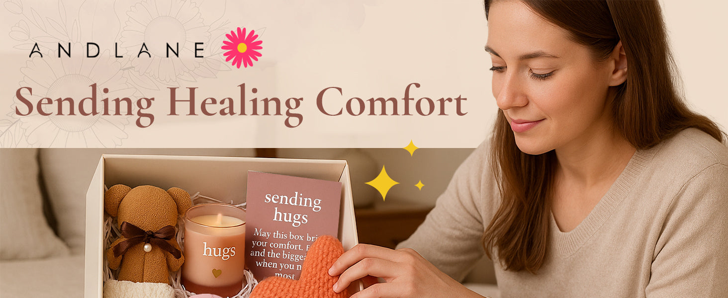 Get Well Soon Gift Baskets for Women - After Surgery Recovery Cancer Care Package for Women, Self Care, Chemo Basket, Thinking of you and Feel Better Gifts - Sympathy Box for Sick Friend Post Surgery