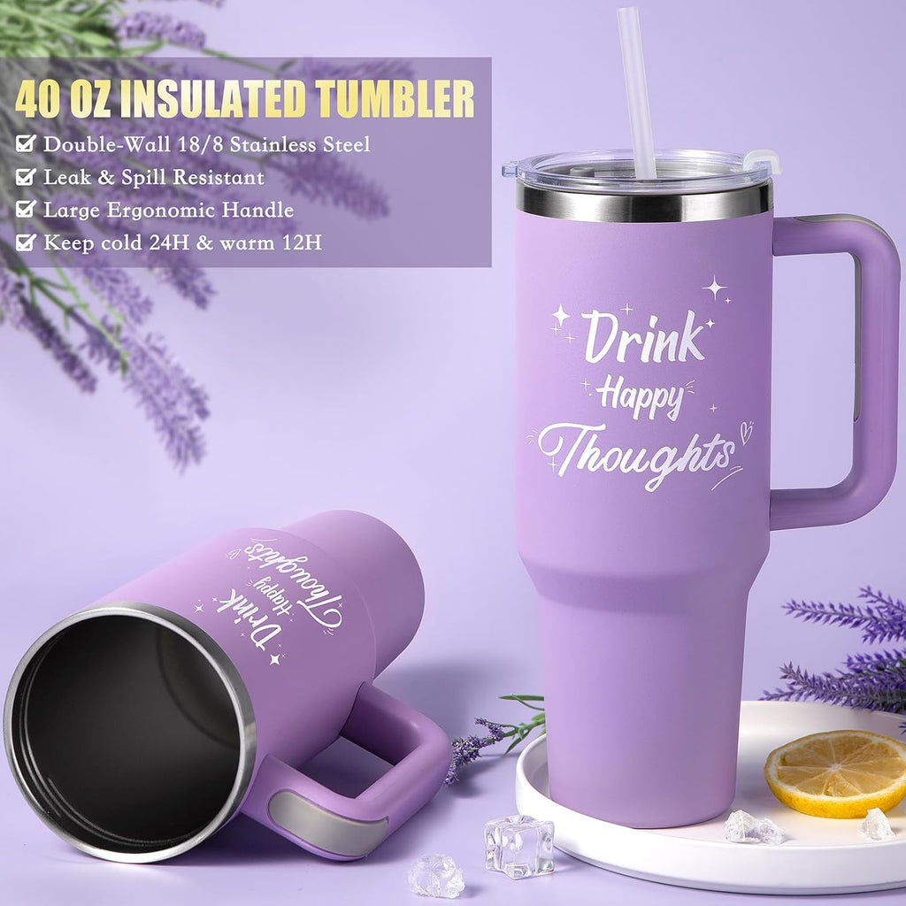 Birthday Gifts for Women Self Care Gifts Get Well Soon Gifts, Happy Birthday Spa Gift Baskets w/Flannel Blanket 40 OZ Tumbler Care Package for Mom Wife Sister Best Friend Her Daughter