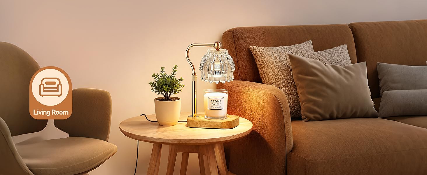 Candle Warmer Lamp with Timer Dimmer - Christmas Birthday Gift for Women Mom, Electric Wax Melter Warmer Adjustable Height for Jar Candles Housing Warming Home Decor