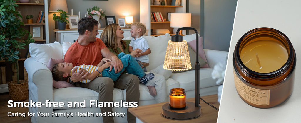 Candle Warmer Lamp with Timer Dimmable, Birthday Gifts for Women Mom, House Warming Gifts New Home Decor, Wax Melt Warmer for Jar Candles with 2 Bulbs
