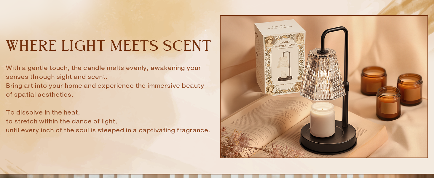 Candle Warmer Lamp with Timer – Dimmable Wax Warmer for Room Decor, Height Adjustable Candle Lamp for Mom Christmas Gifts, Birthday Gifts for Women, House Warming Gifts for New Home Decor with 2 Bulbs