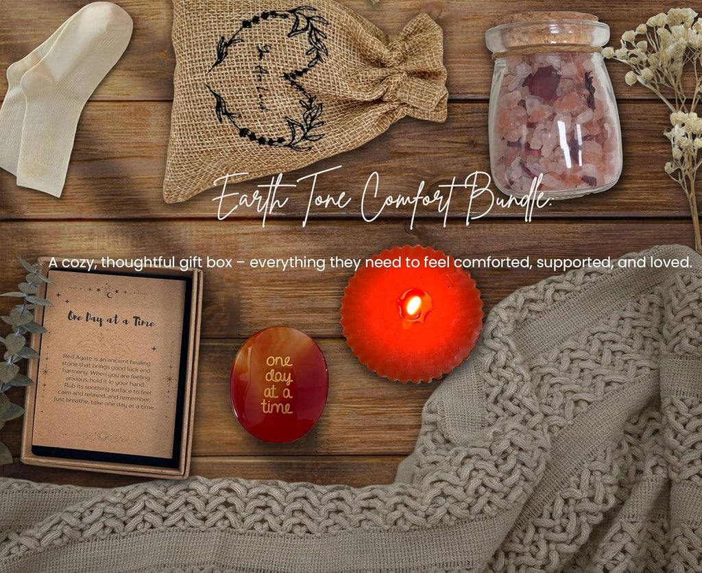 Get Well Soon Gift Baskets for Women - Earth Tone Self Care Package - After Surgery, Sympathy Gifts for Loss of Loved One, Thinking of You/ Mothers Day/ Grief /Bereavement /Miscarriage Gifts for Women