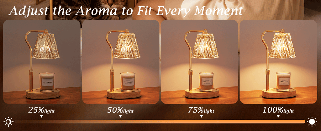 Candle Warmer Lamp with Timer Dimmable Gifts for Women, Adjustable Height Wax Warmer Lamp for Scented Candles, House Warming Gifts for New Home Modern Farmhouse Decor