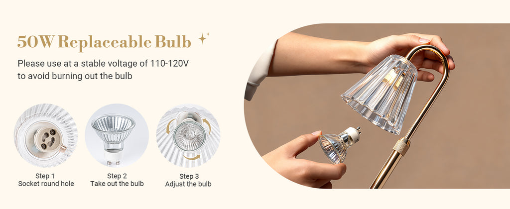 Marycele Candle Warmer Lamp for Yankee Candles, Christmas Birthday Gifts for Mom Women Sister Her, House Warming Gifts, Thanksgiving Decorations for Office Room Home Decor, Clear Wax Warmer with Timer