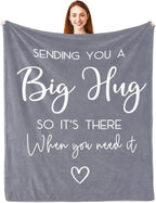 Pubrave Get Well Gifts for Women/Men, Inspirational Gifts for Women/Men, Sympathy Gift, Thinking of You Gifts, Birthday Gifts for Woman, Feel Better Gifts, Healing Blanket Grey 60x50in