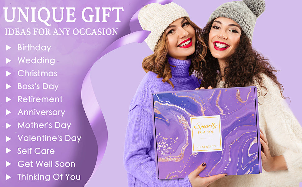 Birthday Gifts for Women Self Care Gifts Get Well Soon Gifts, Happy Birthday Spa Gift Baskets w/Flannel Blanket 40 OZ Tumbler Care Package for Mom Wife Sister Best Friend Her Daughter