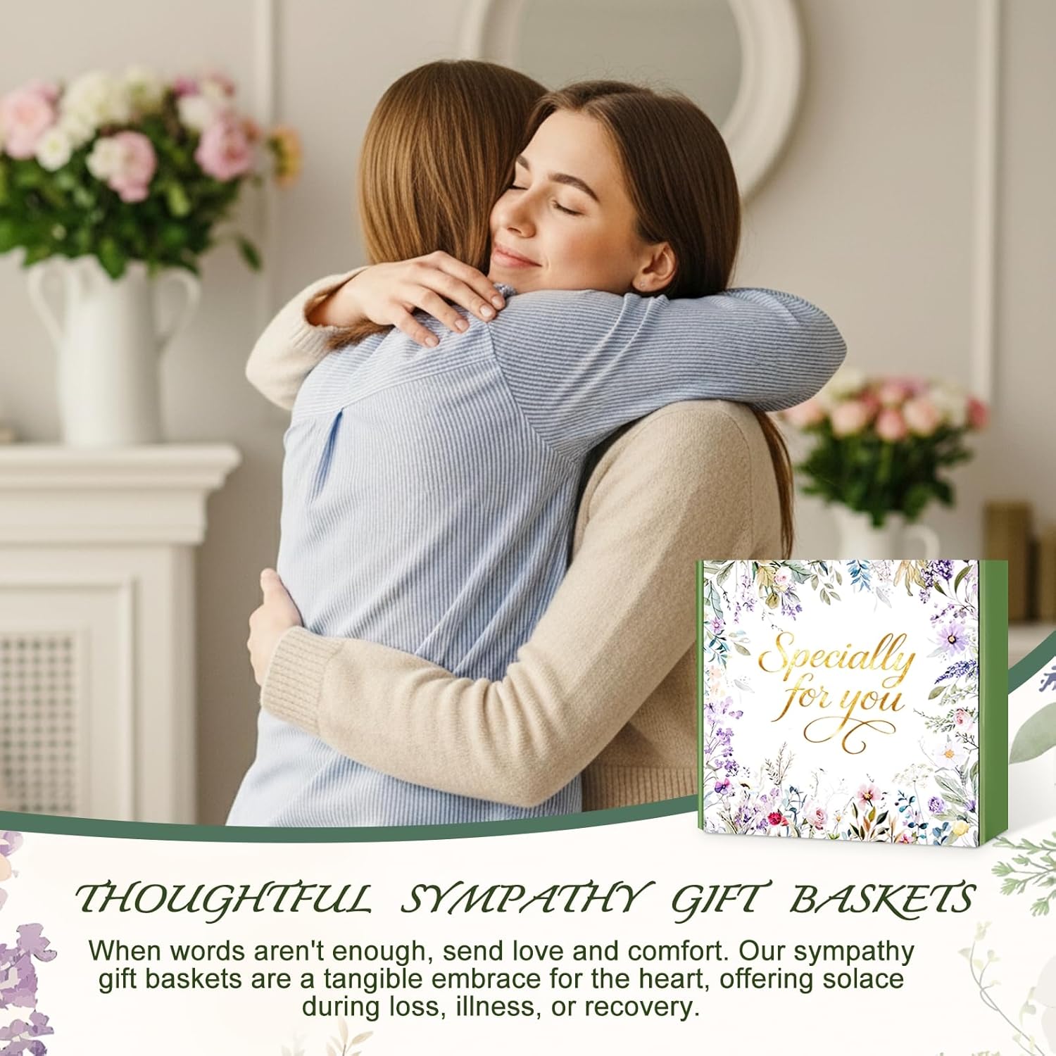 Christmas Birthday Gifts for Women Spa Care Package, Get Well Soon Gifts for Women, Self Care Gift Baskets, Thinking of You Sympathy Gift Box for Mom, Her, Friend, Sister, Wife