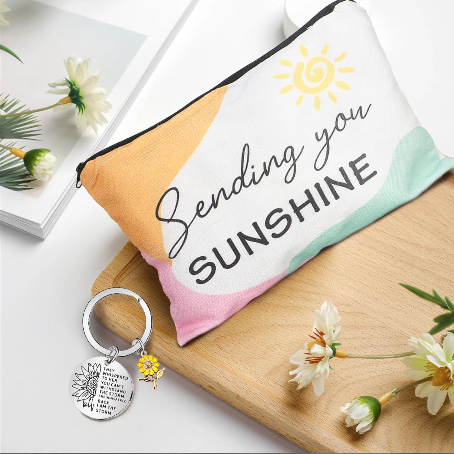 Birthday Gifts for Women, Get Well Soon Gifts Sending Sunshine Sunflower Gift Baskets, Self Care for Women Her Best Friends Bestie Sister Mom Female, Inspirational Gift Christmas Day