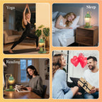 Candle Warmer Lamp with Adjustable Height - Flameless 4-Level Dimmable Wax Warmer, Timer Function & Stylish Design in Multiple Colors (Green)