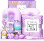 LUCOTIYA Birthday Gifts for Women, Self Care Gifts for Women Get Well Soon Care Package, Lavender Relaxing Spa Gift Basket, Unique for Mom, Friends, Sister, Grandma