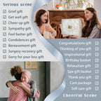 Get Well Soon Gift Baskets For Women,12PC Get Well Gifts for Women After Surgery,Birthday Gifts,Care Package,Grief,Sympathy,Condolences Gift Basket for Friend (navy blue)