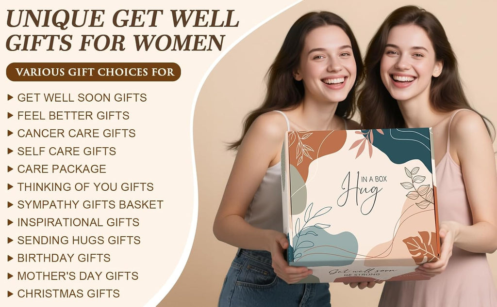 Get Well Gifts for Women After Surgery Recovery, Get Well Soon Gift Baskets for Women Chemo Care Package, Thinking of You Cancer Care Gifts for Sick Friends, Feel Better Encouragement Comfort Gift Box
