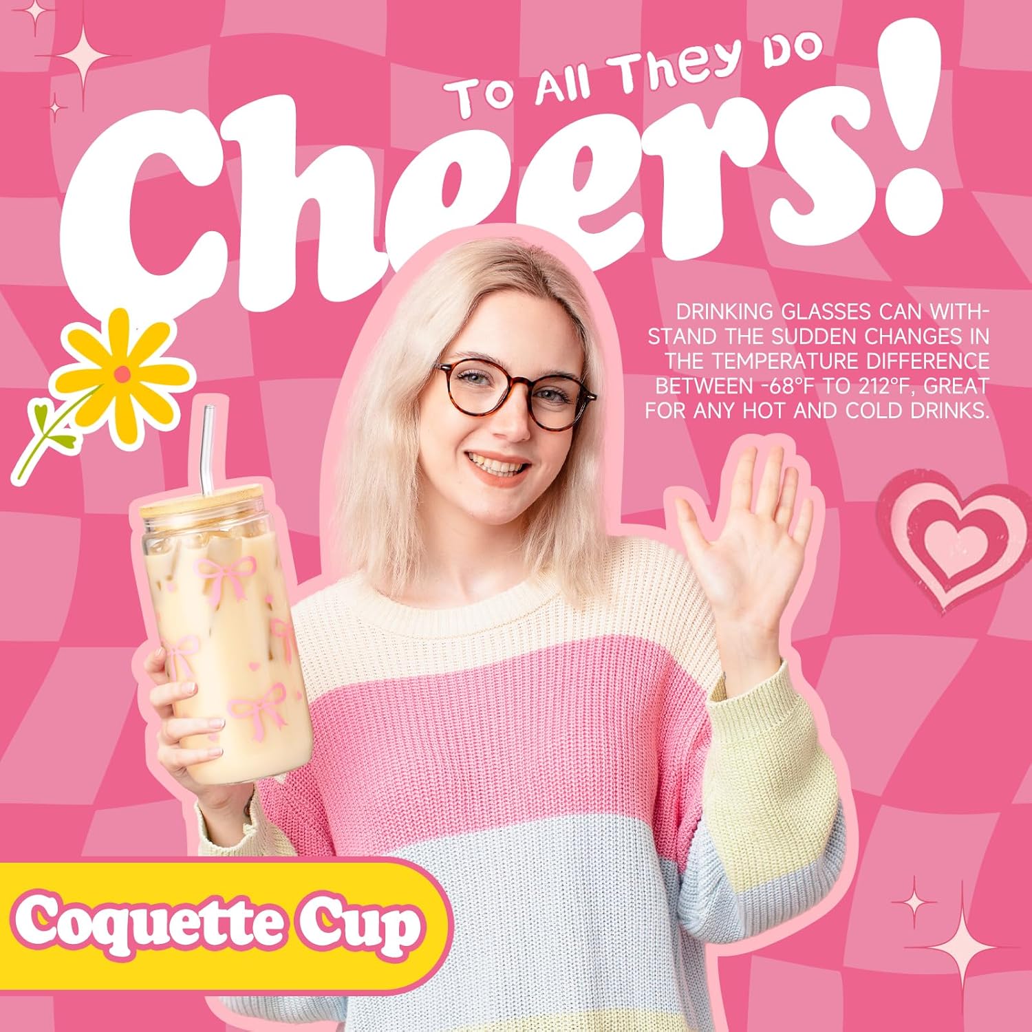 Gift Baskets for Women, 9pcs Birthday Gifts for Teenage Girls, Best Christmas Ideas Box w/Coquette Bow Aesthetic Cup Trendy Stuff for Her Teen Girl Sister Friend Friendship Sweet 16th 18th 21st Bday