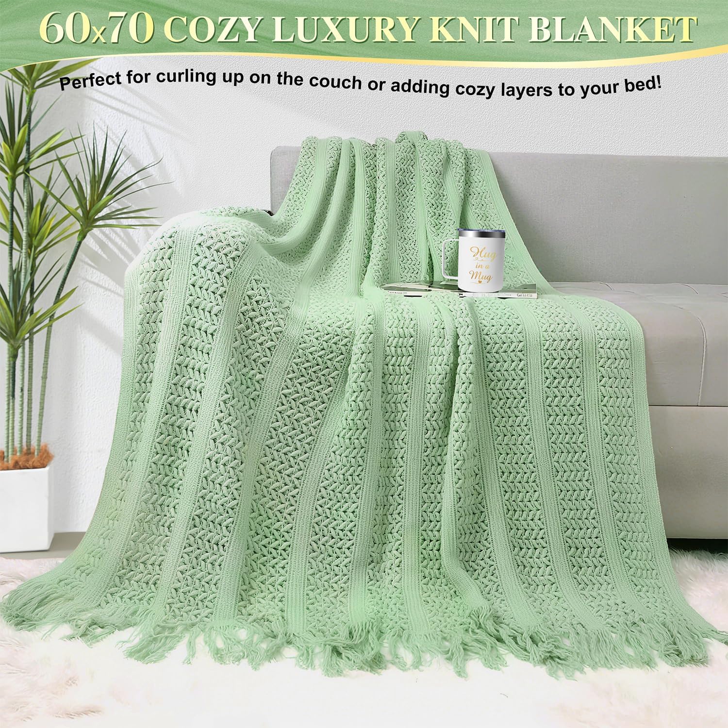 Christmas Gifts for Women, 11 PCS Unique Birthday Gifts for Women, Self Care Gift Baskets, Thank You, Get Well, Sympathy Inspirational Friendship Gifts for Mom, Grandma, Sister,Friends (Sage Green)