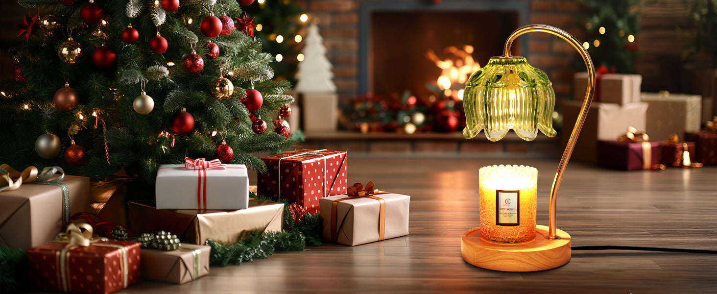 Flower Candle Warmer Lamp with Timer & Dimmer - Fits All Jar Scented Candles - Christmas & Mother's Day Gift for Women，Mom，Her
