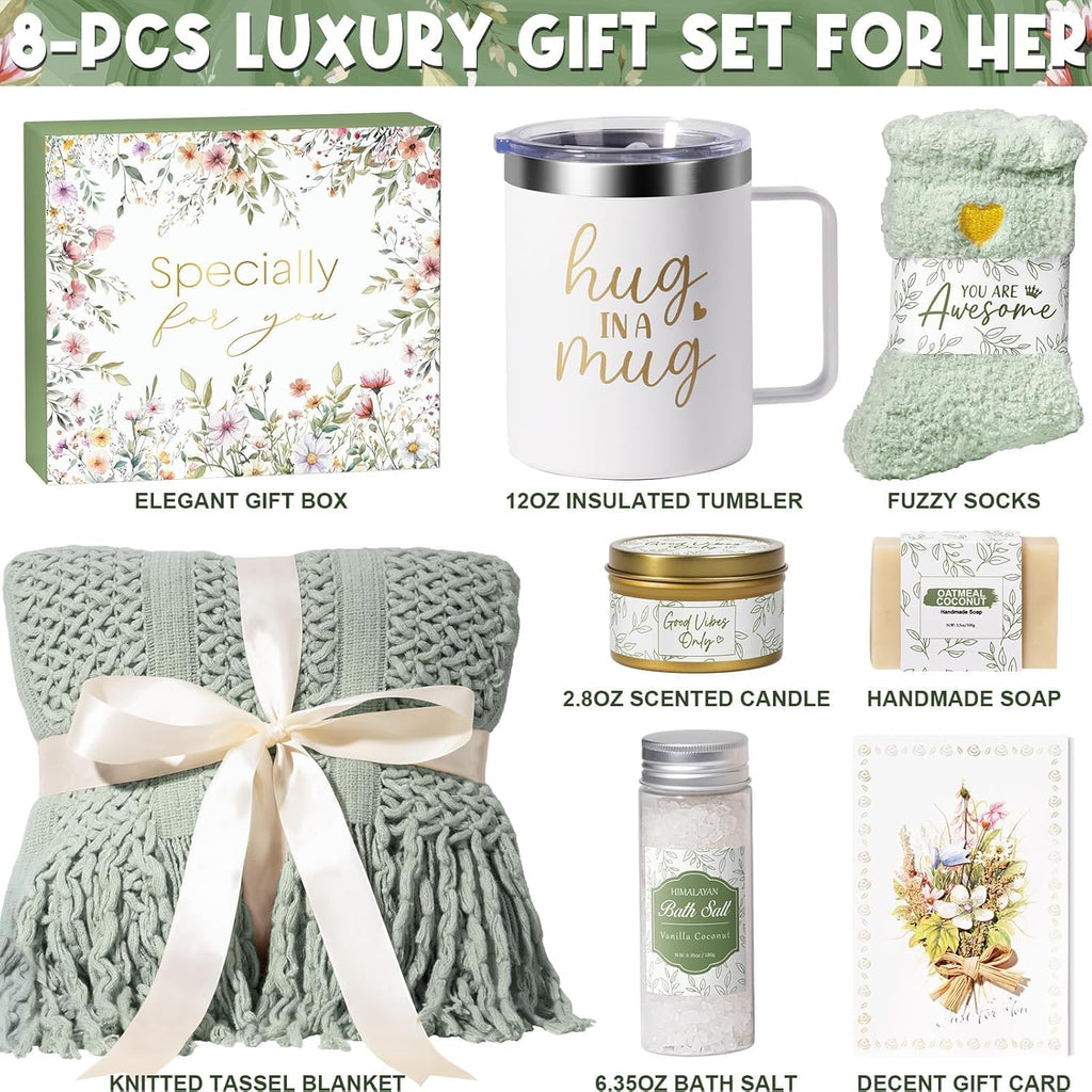 Self Care Gifts for Women Get Well Soon Gifts, Birthday Gifts for Women Care Package, Sympathy Gift Baskets Spa Gifts Set, Thinking of You Inspirational Christmas Gifts for Mom Her Friend Sister Wife