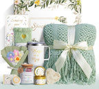 Christmas Gifts for Women, 11 PCS Unique Birthday Gifts for Women, Self Care Gift Baskets, Thank You, Get Well, Sympathy Inspirational Friendship Gifts for Mom, Grandma, Sister,Friends (Sage Green)