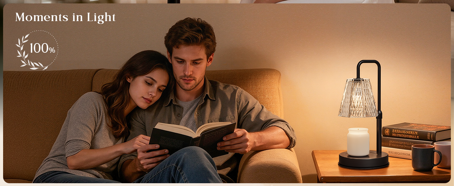 Candle Warmer Lamp with Timer – Dimmable Wax Warmer for Room Decor, Height Adjustable Candle Lamp for Mom Christmas Gifts, Birthday Gifts for Women, House Warming Gifts for New Home Decor with 2 Bulbs