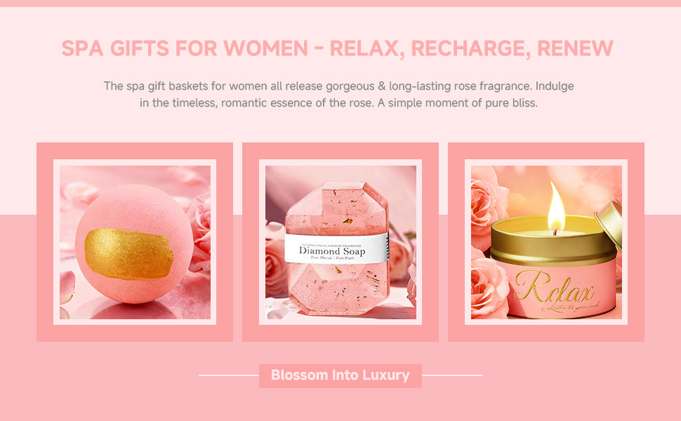 Gifts for Women, Mom, Wife, Girlfriend, Sister, Her| Birthday, Christmas, Valentine's Day, Blanket, Self Care, Get Well Soon Gifts| Care Package Gift Baskets| Relaxing Spa Gift Set
