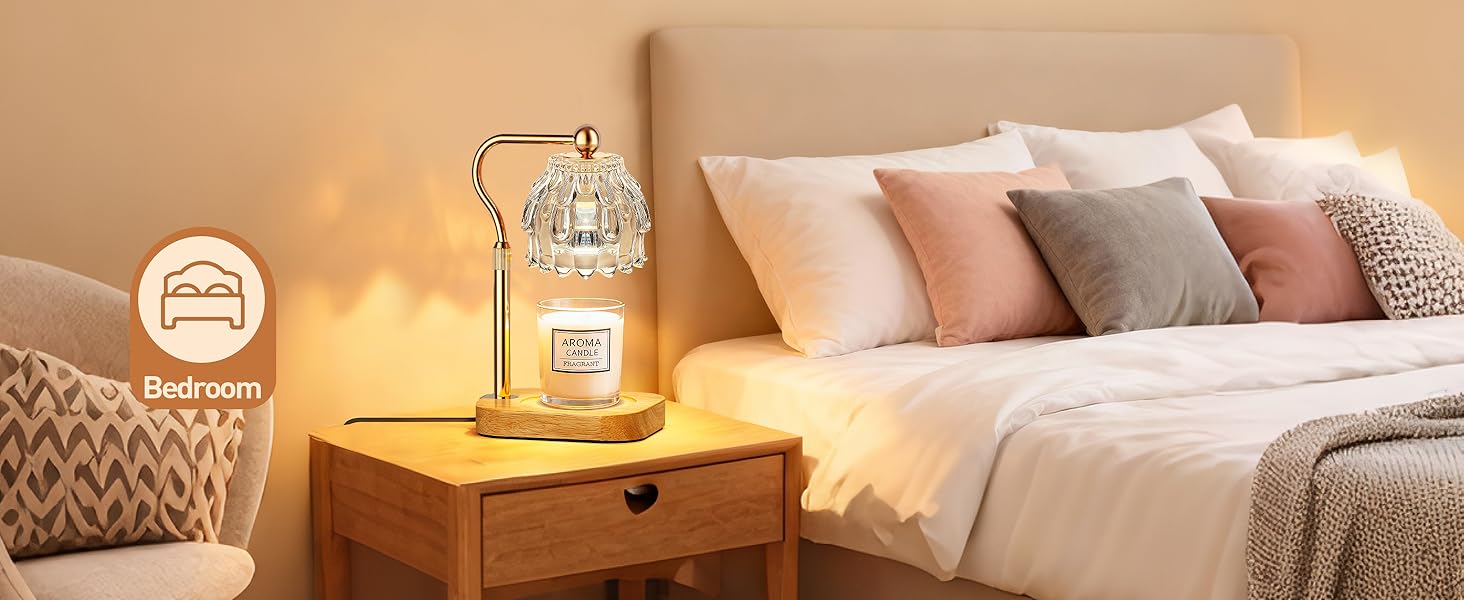 Candle Warmer Lamp with Timer Dimmer - Christmas Birthday Gift for Women Mom, Electric Wax Melter Warmer Adjustable Height for Jar Candles Housing Warming Home Decor