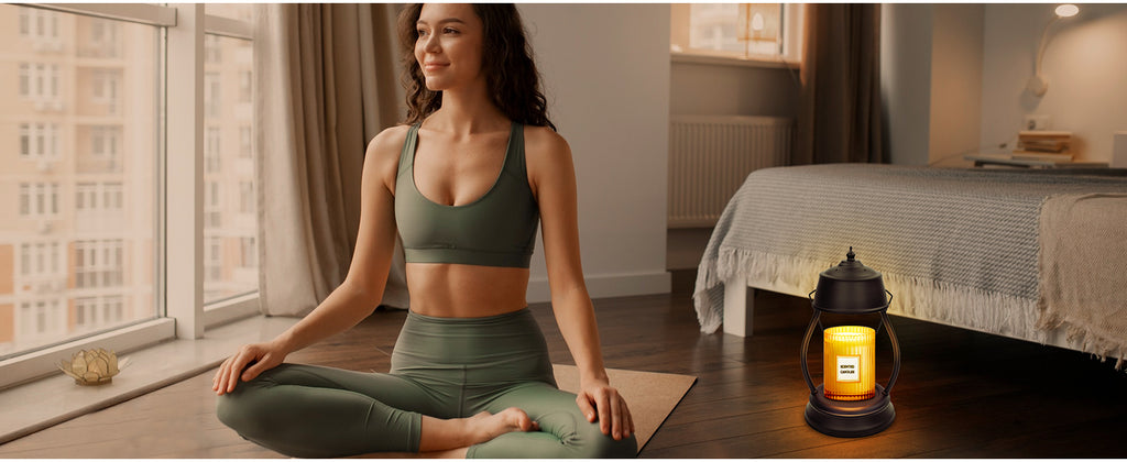 Candle Warmer Lamp, Dimmable Candle Warmer Lantern with Timer, Birthday Gifts for Women Mom, Dad and Fathers, House Warming Gifts, Black Large Lantern Candle Lamp for New Home Bedroom Decor