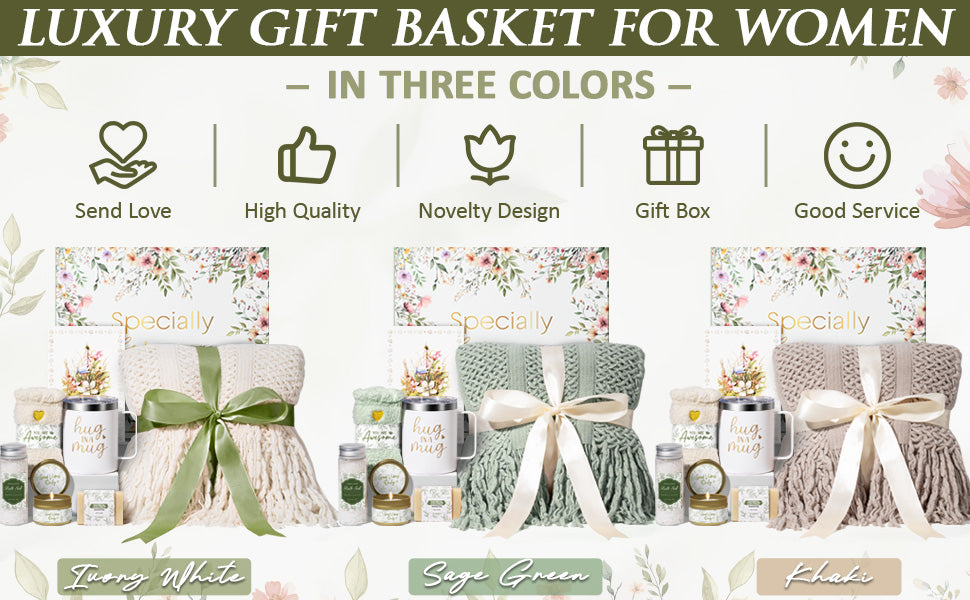 Self Care Gifts for Women Get Well Soon Gifts, Birthday Gifts for Women Care Package, Sympathy Gift Baskets Spa Gifts Set, Thinking of You Inspirational Christmas Gifts for Mom Her Friend Sister Wife