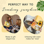 Birthday Gifts for Women, Get Well Soon Gifts Sending Sunshine Sunflower Gift Baskets, Self Care for Women Her Best Friends Bestie Sister Mom Female, Inspirational Gift Christmas Day
