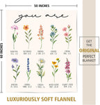 Afterprints Christian Gifts for Women, Christian Blanket with Flowers, Birthday Gifts for Women, Inspirational, Religious Gifts for Sister, Friend, Daughter, Mom, Soft Throw Blankets 50'' x 60''