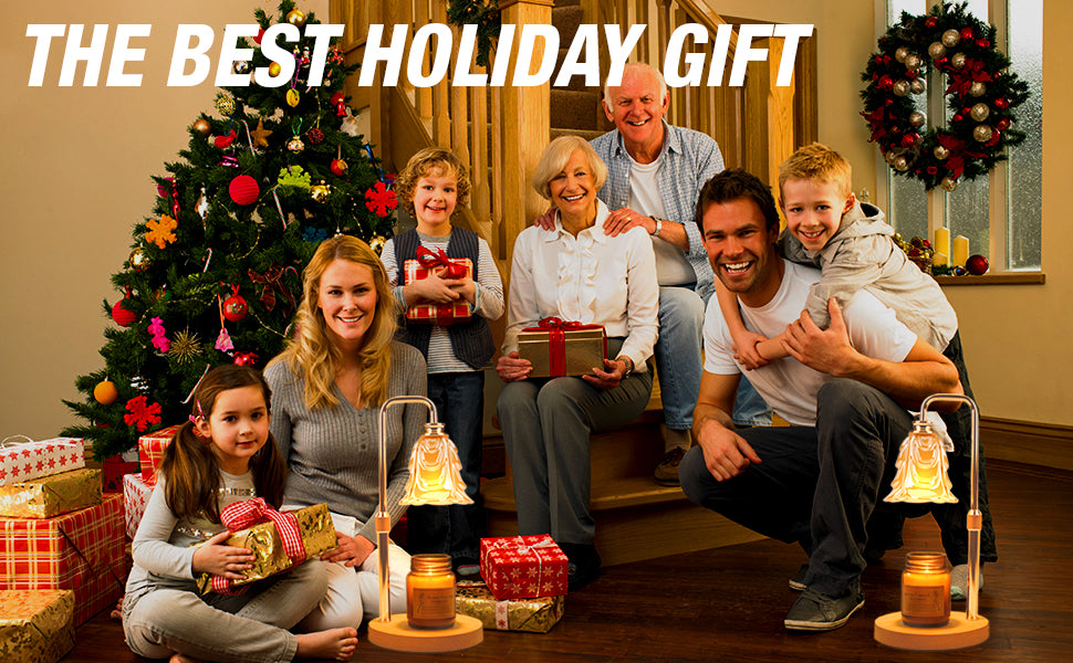 Candle Warmer Lamp with Timer and Dimmer, Electric Wax Warmers for Scented Candles with 5 Brightness Settings, Anti-Glare Lamp with Adjustable Height, Home Decor, Gift for Christmas, Birthday