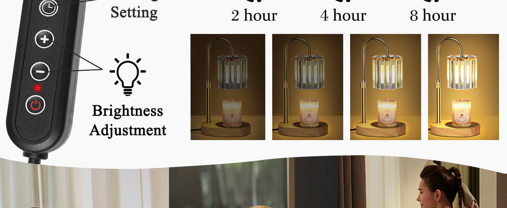 Lukasa Candle Warmer Lamp, with Timer Dimmer Adjustable Height, Birthday Gifts for Women Men, Mother's Day Gifts for Mom, Wax Melt Warmer for Home Decor Room Decor, Thanksgiving Gifts Christmas