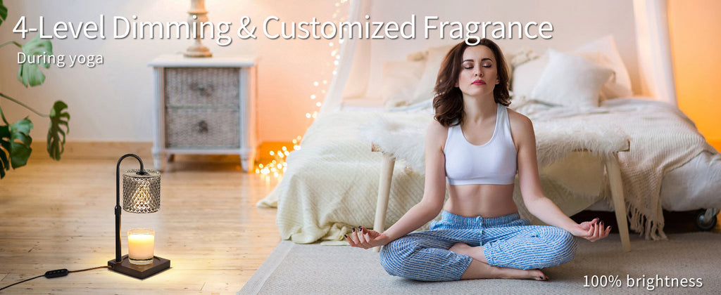 Candle Warmer Lamp with Timer Dimmer Adjustable Height, Candle Warmer with 2 Bulbs for Jar Candles, Home Decor, Women Brithday